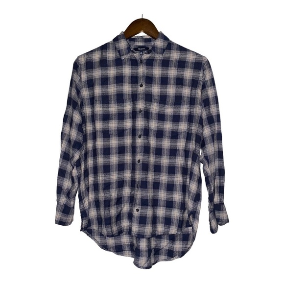 Madewell Check Plaid Flannel Shirt Women XS Outdoor Farm Chore Utility Work - Picture 1 of 6